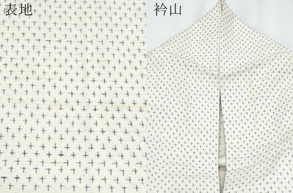 平和屋着物▽上質な紬　単衣　蚊絣　正絹　逸品　CABG2603th