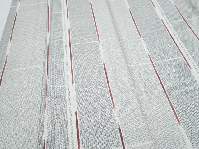 平和屋着物▽本塩沢　単衣　110亀甲　亀甲間道　正絹　逸品　CABG2607th