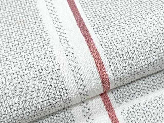 平和屋着物▽本塩沢　単衣　110亀甲　亀甲間道　正絹　逸品　CABG2607th