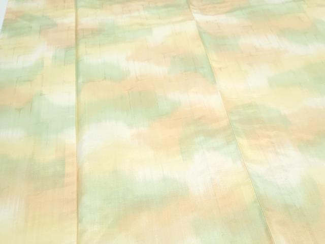 平和屋着物▽上質な紬　単衣　霞文　暈し染め　正絹　逸品　CABG2612th