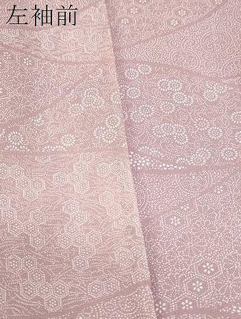 平和屋着物▽江戸小紋　単衣　吉祥舞花文　正絹　逸品　CABG2616th