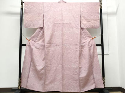 平和屋着物▽江戸小紋　単衣　吉祥舞花文　正絹　逸品　CABG2616th