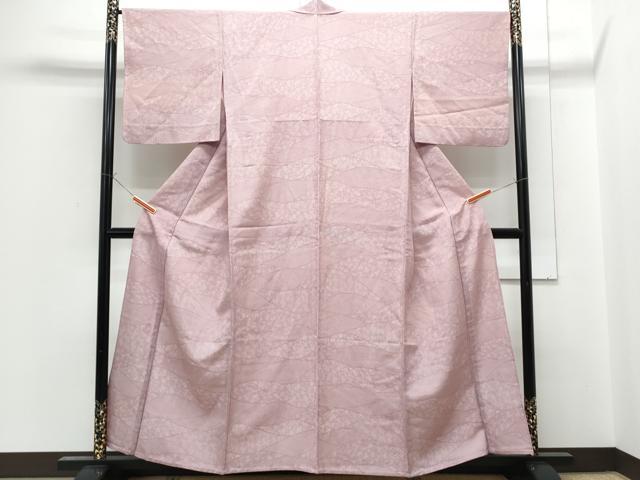 平和屋着物▽江戸小紋　単衣　吉祥舞花文　正絹　逸品　CABG2616th