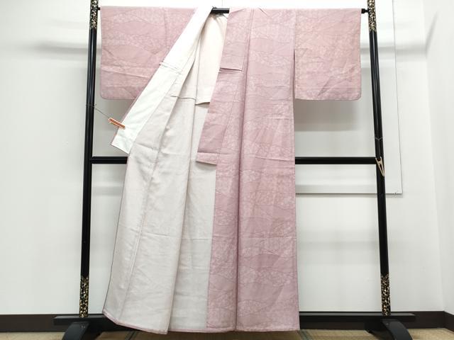 平和屋着物▽江戸小紋　単衣　吉祥舞花文　正絹　逸品　CABG2616th