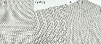平和屋着物▽上質な小紋　単衣　花尽し　正絹　逸品　CABG2617th
