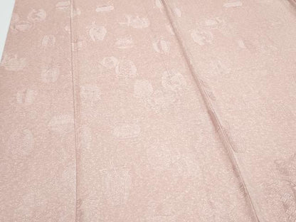 平和屋着物▽上質な小紋　単衣　陶器地紋　暈し染め　正絹　逸品　CABG2618th