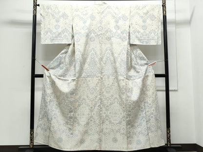 平和屋着物▽訪問着　単衣　吉祥花文　正絹　逸品　CABG2620th