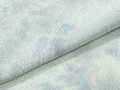 平和屋着物▽上質な小紋　単衣　流水花文　銀通し地　正絹　逸品　CABG2623th