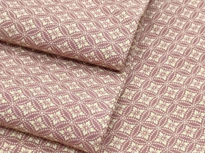 平和屋着物▽上質な小紋　単衣　七宝花文　正絹　逸品　CABG2625th