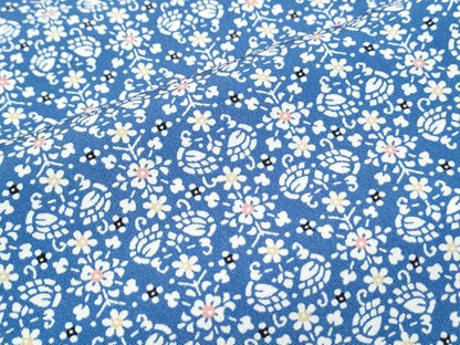 平和屋着物▽上質な小紋　単衣　型染め　向かい鳥花文　正絹　逸品　CABG2626th