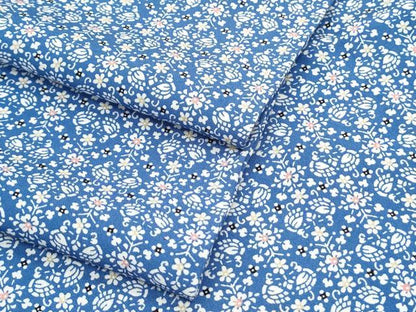 平和屋着物▽上質な小紋　単衣　型染め　向かい鳥花文　正絹　逸品　CABG2626th