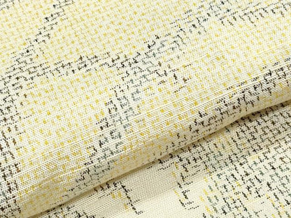 平和屋着物▽上質な紬　単衣　草葉文　正絹　逸品　CABG2627th