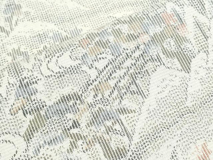 平和屋着物▽上質な紬　単衣　風景文　正絹　逸品　CABG2628th
