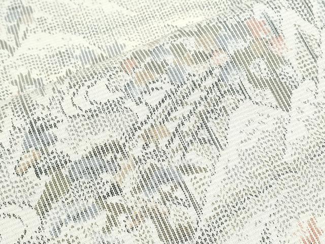 平和屋着物▽上質な紬　単衣　風景文　正絹　逸品　CABG2628th
