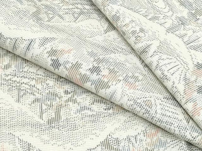 平和屋着物▽上質な紬　単衣　風景文　正絹　逸品　CABG2628th