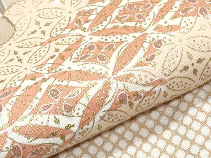 平和屋着物▽訪問着　単衣　作家物　駒刺繍　雪輪花文　暈し染め　金彩　正絹　逸品　CABG2640th