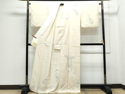 平和屋着物▽訪問着　単衣　天使　楽器文　金彩　正絹　逸品　CABG2641th