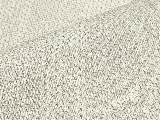 平和屋着物▽本塩沢　単衣　110亀甲　斜線文　正絹　逸品　CABG2645th
