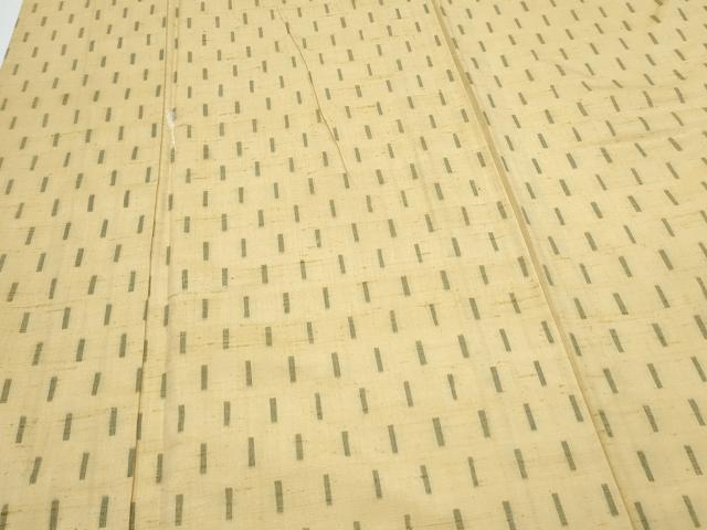 平和屋着物▽上質な紬　単衣　吉祥文　正絹　逸品　CABG2649th