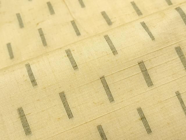 平和屋着物▽上質な紬　単衣　吉祥文　正絹　逸品　CABG2649th