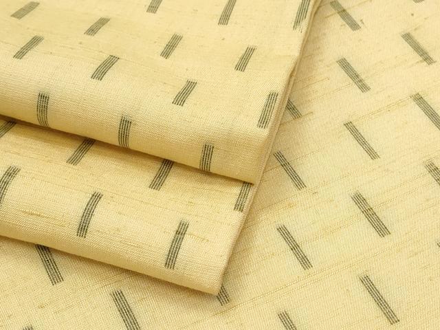 平和屋着物▽上質な紬　単衣　吉祥文　正絹　逸品　CABG2649th