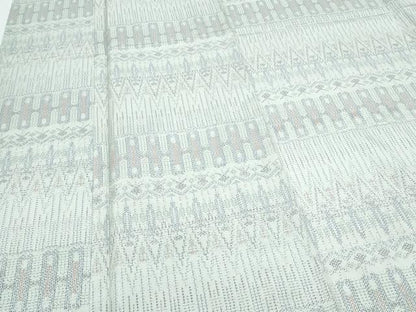 平和屋着物▽上質な紬　単衣　吉祥文　正絹　逸品　CABG2652th