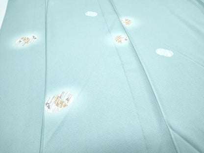 平和屋着物▽上質な小紋　単衣　蛍暈し　吉祥丸文　正絹　逸品　CABG2654th