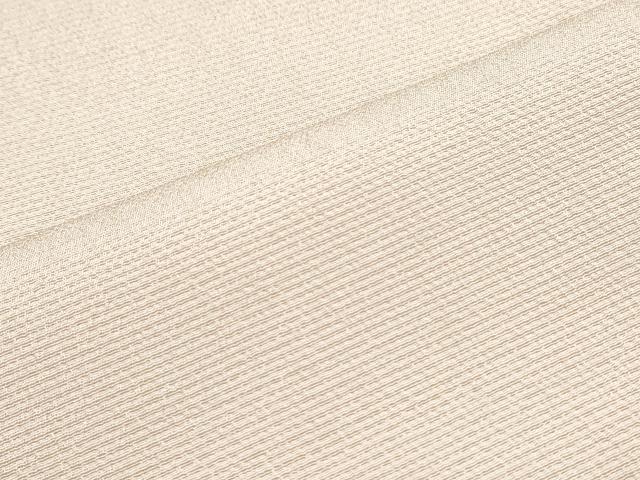 平和屋着物▽本塩沢　色無地　単衣　白茶色　正絹　逸品　CABG2656th