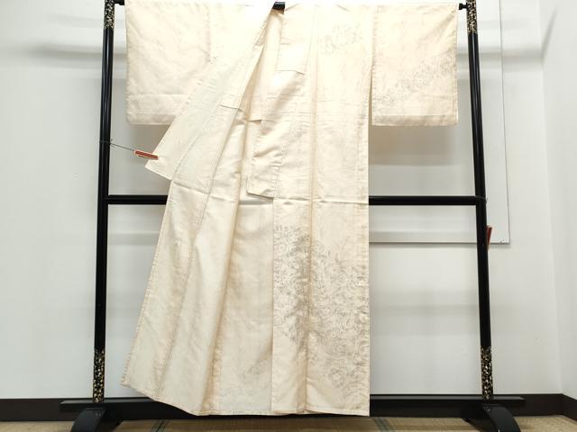 平和屋着物▽訪問着　単衣　作家物　紬地　手描き　辻が花　正絹　逸品　CABG2657th