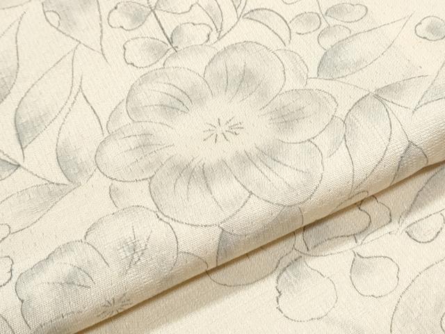 平和屋着物▽訪問着　単衣　作家物　紬地　手描き　辻が花　正絹　逸品　CABG2657th