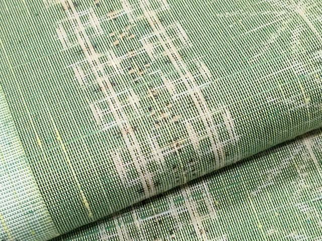 平和屋着物▽上質な紬　単衣　吉祥間道　正絹　逸品　CABG2673th