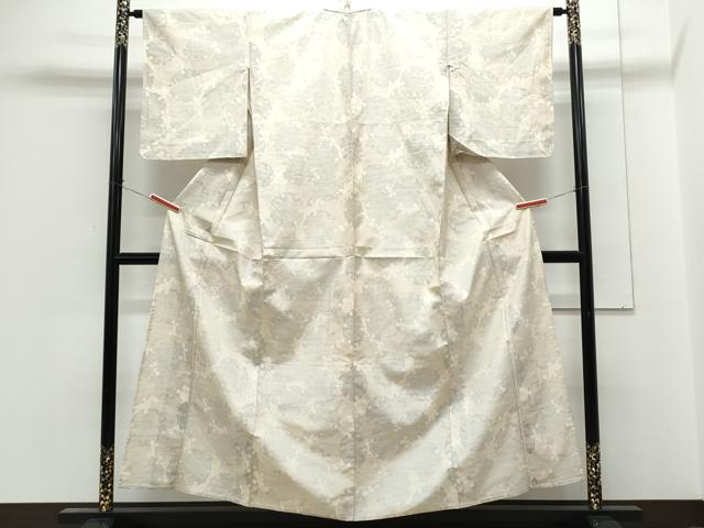 平和屋着物▽上質な紬　単衣　雪輪文　正絹　逸品　CABG2674th