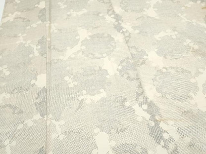 平和屋着物▽上質な紬　単衣　雪輪文　正絹　逸品　CABG2674th