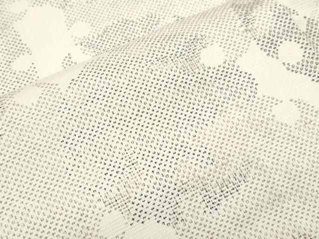 平和屋着物▽上質な紬　単衣　雪輪文　正絹　逸品　CABG2674th