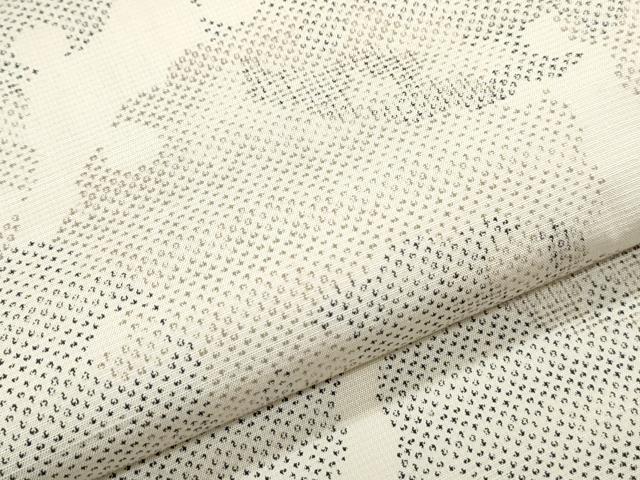 平和屋着物▽上質な紬　単衣　雪輪文　正絹　逸品　CABG2674th