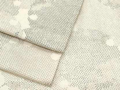 平和屋着物▽上質な紬　単衣　雪輪文　正絹　逸品　CABG2674th