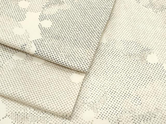 平和屋着物▽上質な紬　単衣　雪輪文　正絹　逸品　CABG2674th