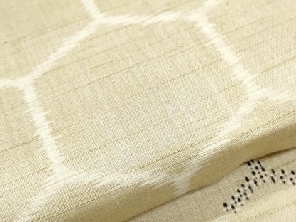 平和屋着物▽上質な紬　単衣　亀甲文様　正絹　逸品　CABG2678th