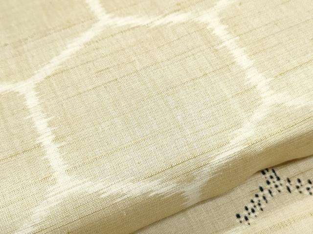 平和屋着物▽上質な紬　単衣　亀甲文様　正絹　逸品　CABG2678th