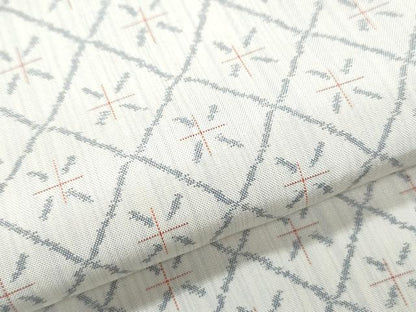 平和屋着物▽上質な紬　単衣　菱吉祥文　正絹　逸品　CABG2681th