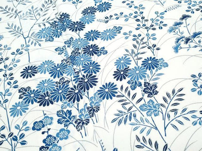 平和屋着物▽訪問着　単衣　草花文　正絹　逸品　CABG2682th