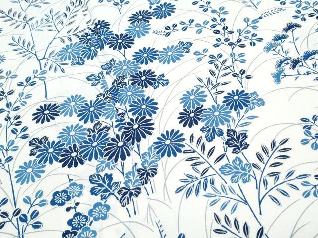 平和屋着物▽訪問着　単衣　草花文　正絹　逸品　CABG2682th