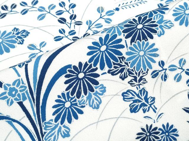 平和屋着物▽訪問着　単衣　草花文　正絹　逸品　CABG2682th