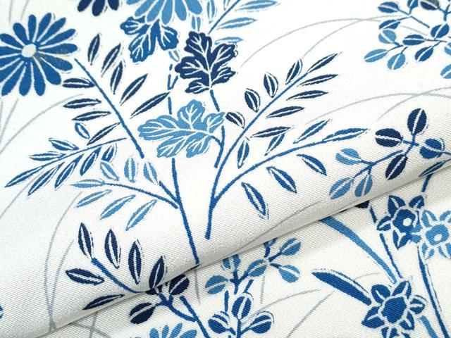 平和屋着物▽訪問着　単衣　草花文　正絹　逸品　CABG2682th