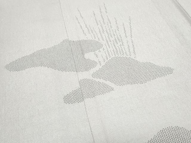 平和屋着物▽本塩沢　訪問着　単衣　雲取り草花文　正絹　逸品　CABG2683th