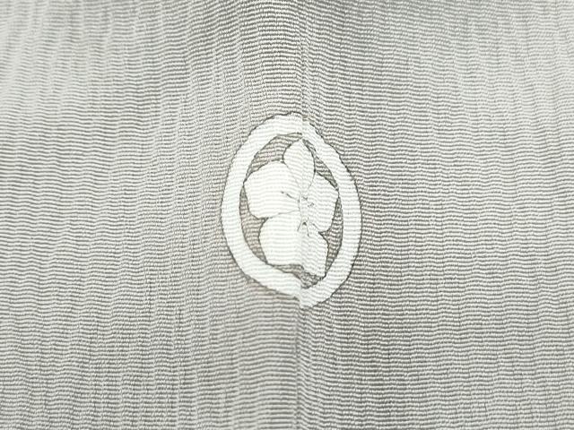 平和屋着物▽上質な色無地　単衣　絹鼠色　正絹　逸品　CABG2687th