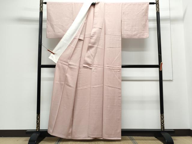 平和屋着物▽京加賀友禅　百貫達雄監修　色無地　単衣　洗柿色　正絹　逸品　CABG2689th