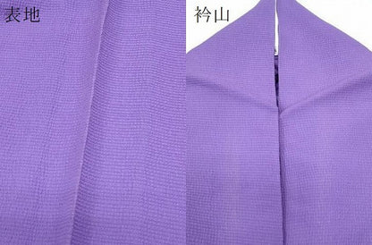 平和屋着物▽上質な色無地　単衣　江戸紫色　正絹　逸品　CABG2690th