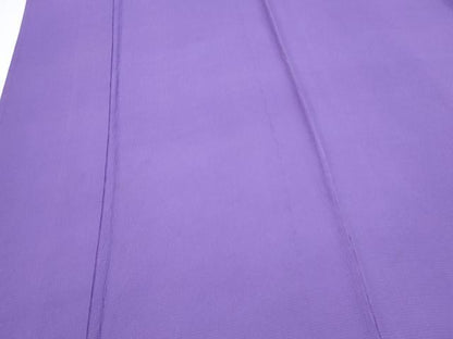平和屋着物▽上質な色無地　単衣　江戸紫色　正絹　逸品　CABG2690th