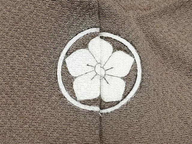 平和屋着物▽上質な色無地　単衣　憲法茶色　正絹　逸品　CABG2693th